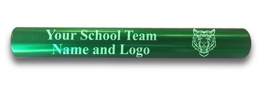 Custom Green Aluminum Track and Field Relay Baton Personalized Gift - Your Team Name and Logo Engraved